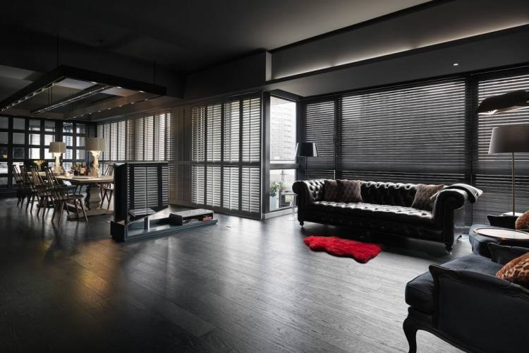 002-apartment-taipei-city-taipei-base-design-center-1050x700 Transparentan interijer kojim dominiraju tamni tonovi