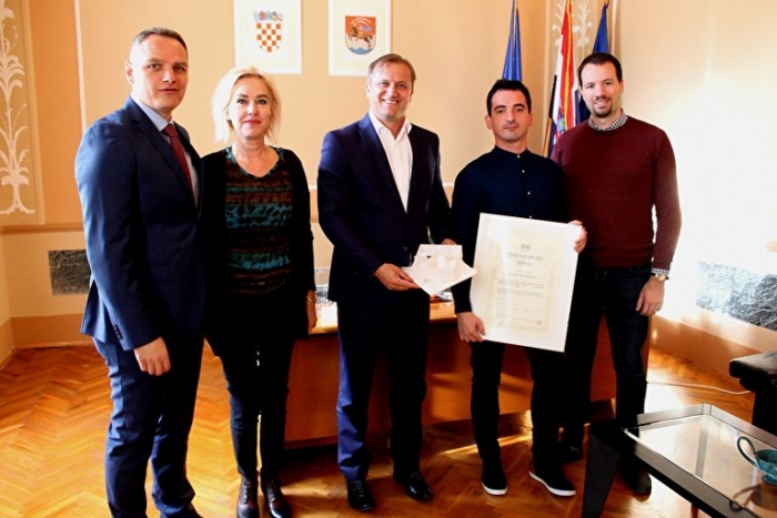 Prijem Kre&scaron;imira Damjanovića kod gradonačelnika Dukića
