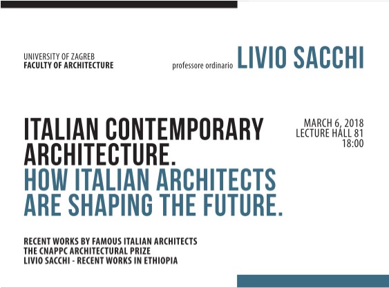 livio_sacchi Predavanje na temu talijanske arhitekture i izložba urbanog krajobraza