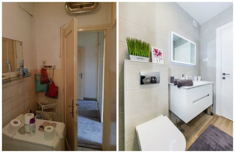 kupaonica_prije_poslije_ Hotelski doživljaj apartmanskog smještaja