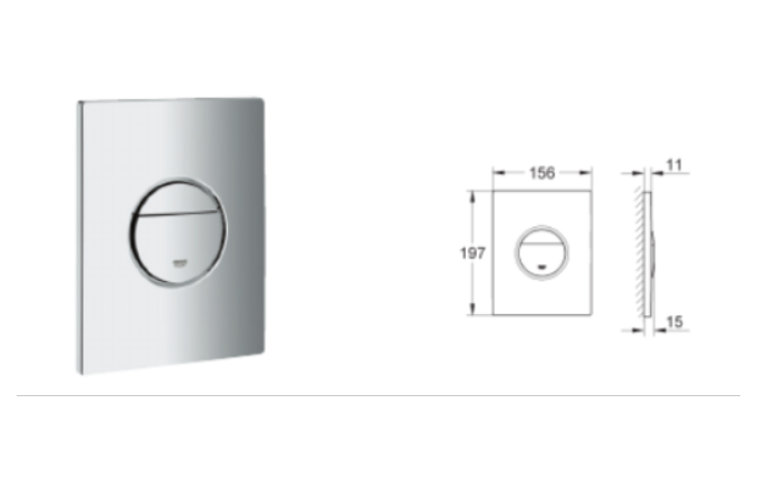 zidna_ploa GROHTHERM 1000 PERFORMANS termostat s kontrolom protoka vode i temperature