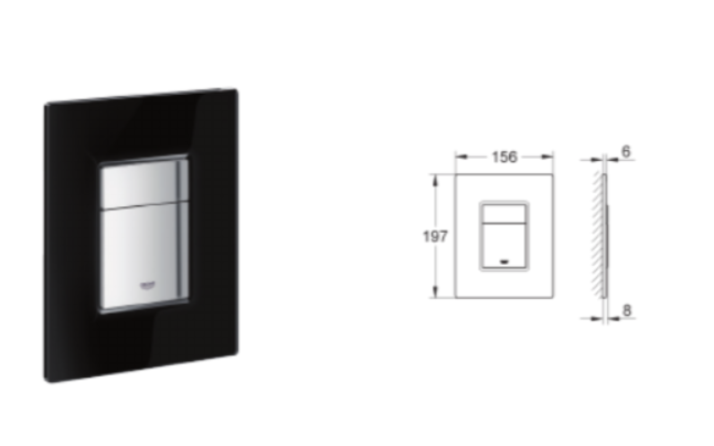 zidna_ploa_1 Grohe termostat - pametno upravljanje temperaturom vode s tipkalom za uzak prostor