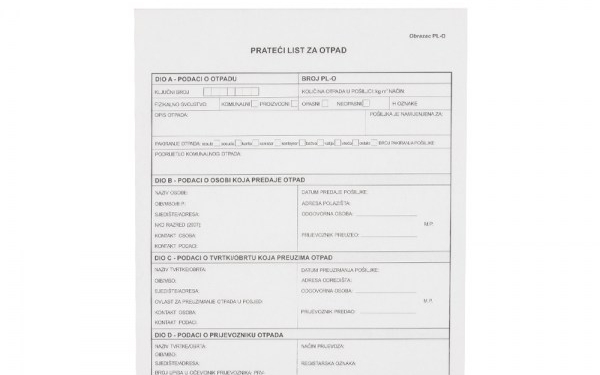 Obrazac_prateceg_lista_za_otpad Teretni list A5 blok