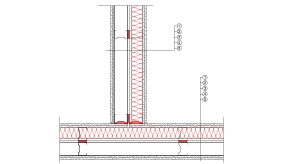 4-1-4 Pregradni zid, izvedbeni detalj | Rockwool